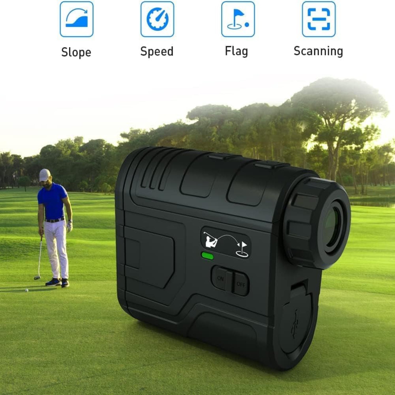 Precision Pro Golf Rangefinder with Slope On/Off,1200 Yards Laser Range Finder