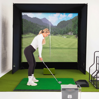 Golf Simulator Enclosure Built for Indoor Practice, 7 Size Options, Weather-Proof Design, Complete Setup Kit