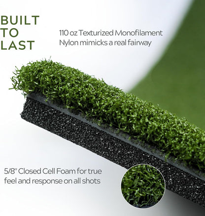 Country Club Elite 5X5-Foot Commercial Golf Practice Mat | Accepts Real Tees, Mimics Real Fairway Turf during Downward Strikes and Provides Honest Feedback without Unwanted Club Bounce