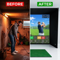 Simbox Golf Simulator Enclosure - 7 Sizes Available — Before & After