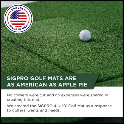 SIGPRO Softy Golf Mat - Professional-Grade Practice Mat - Realistic Fairway Feel - Real Tee Capable, Replaceable Hitting Strip, Thick Cushioning & Joint-Friendly Design