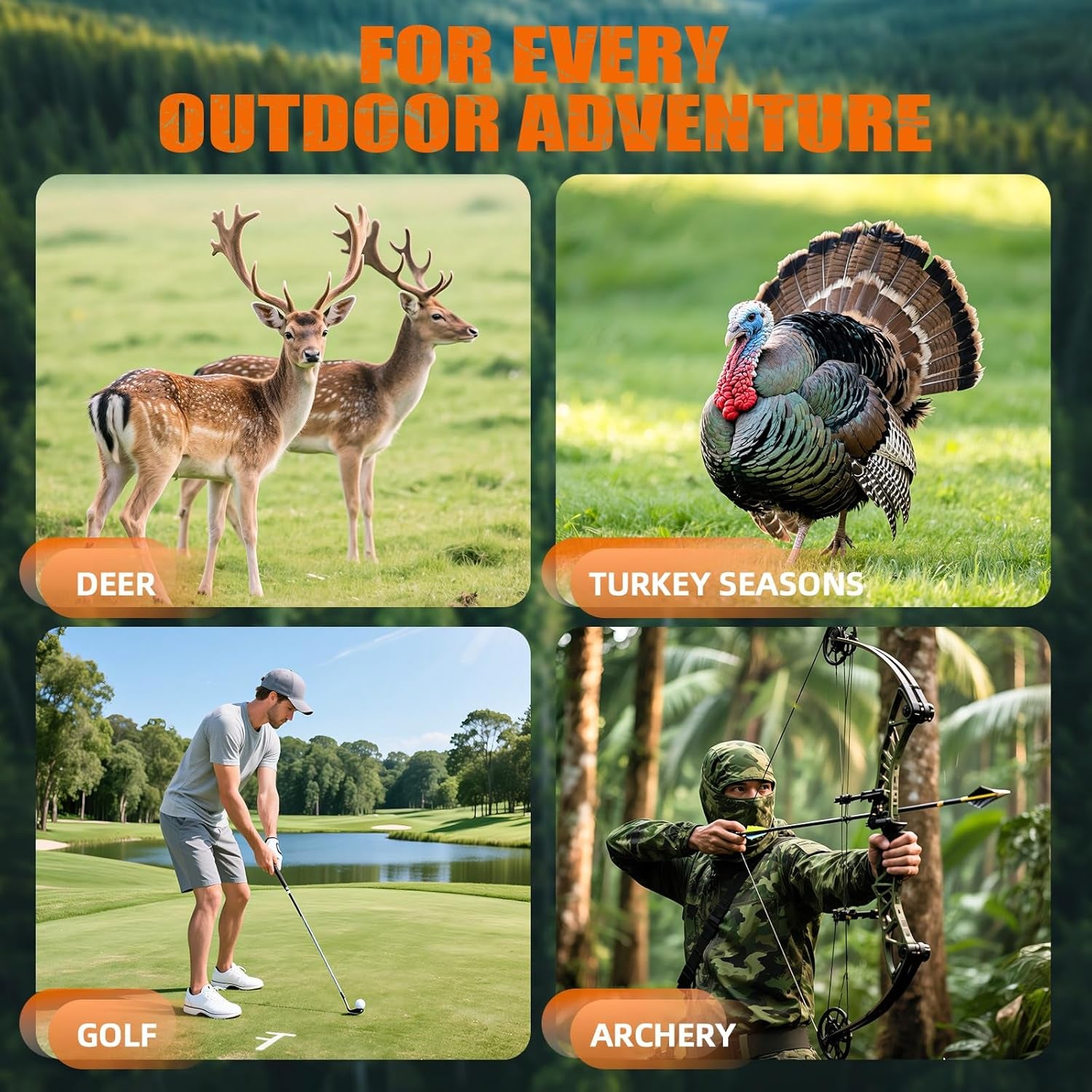 Hunting Laser Rangefinder 1000 Yards, Rechargeable Range Finder with Slope/Angle/Speed/Scan, 6X Magnification Camo Waterproof Rangefinder for Hunting, Golf & Archery
