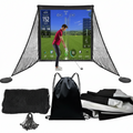 Golf Simulator Impact Screen with Black Double Layer Blackout Cloth Shank Side N